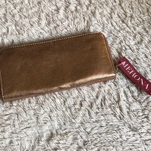 Merona Rose Gold Zip Around Wallet